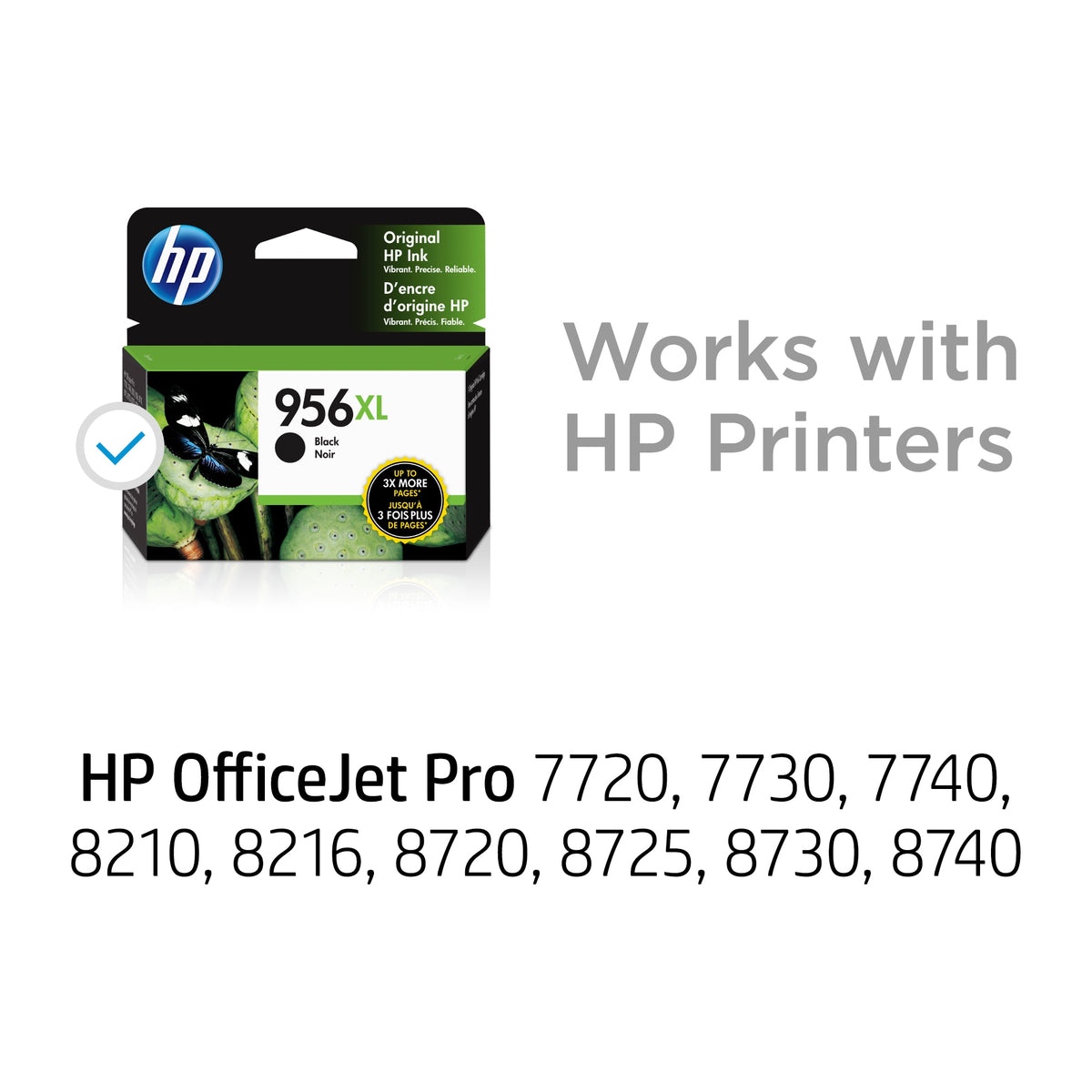 HP 956XL (L0R39AN) Black Original Inkjet Cartridge - Cartouches Certifiees