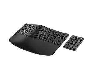 HP 960 BLK Ergonomic Wireless keyboard Home RF Wireless + Bluetooth Black (7E755AA#ABA) - Cartouches Certifiees