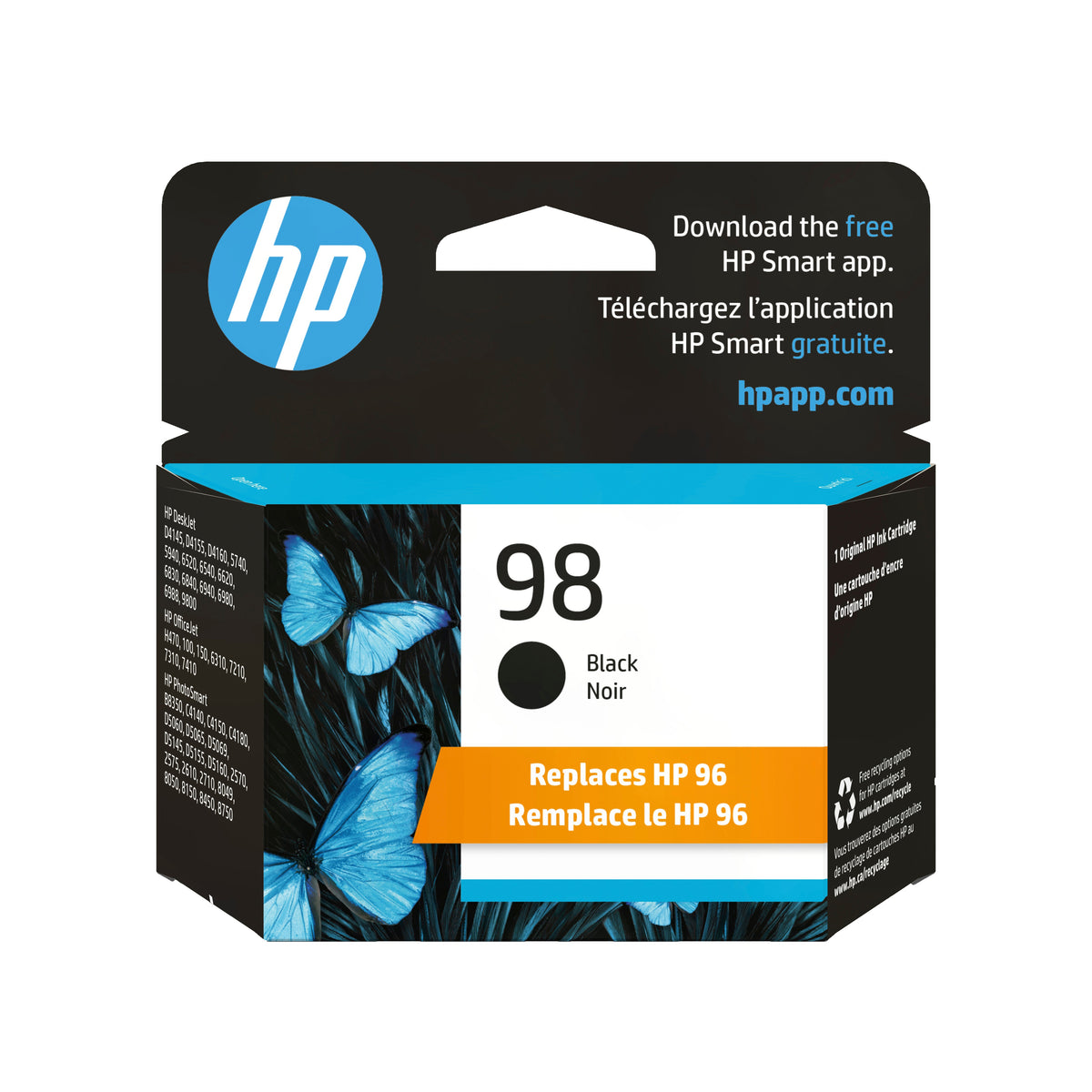 HP 98 (C9364WN) Black Original Inkjet Cartridge - Cartouches Certifiees