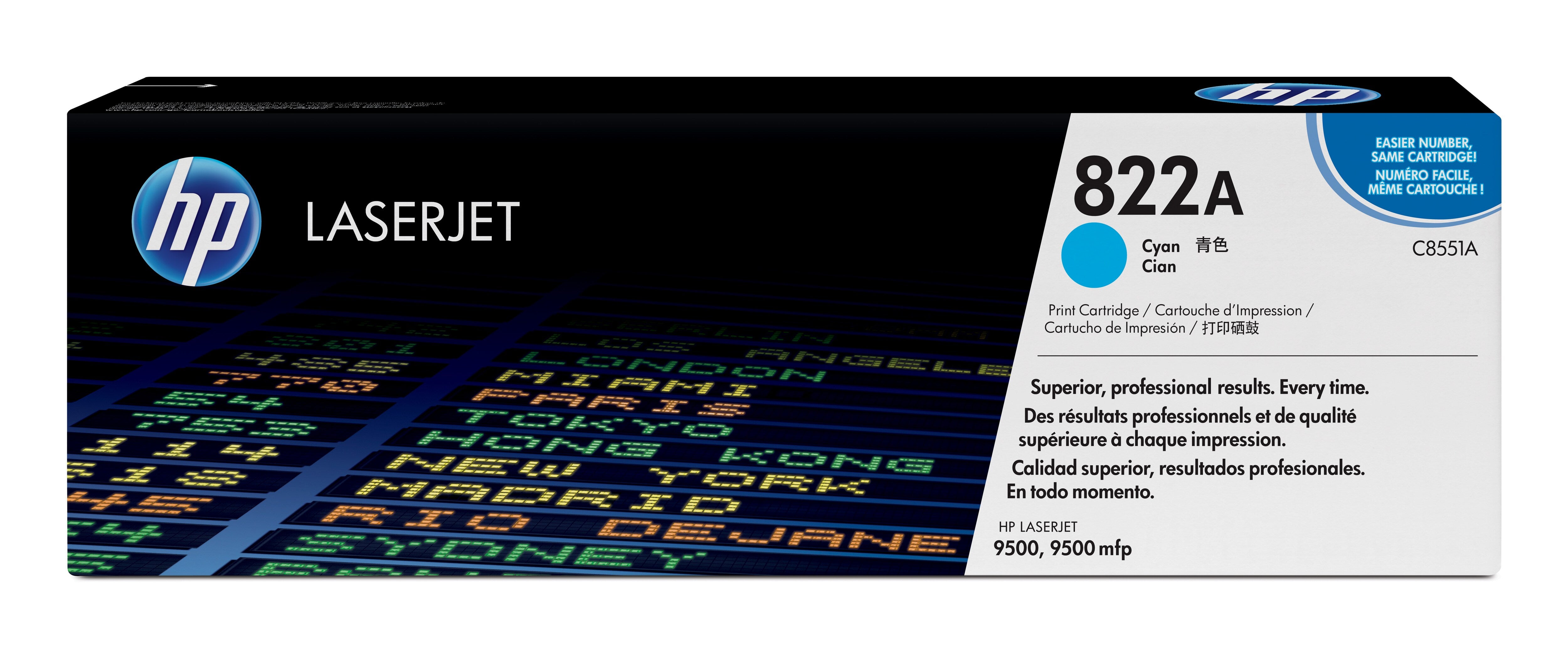 HP C8551A (822A) Cyan Original Toner Cartridge - Cartouches Certifiees