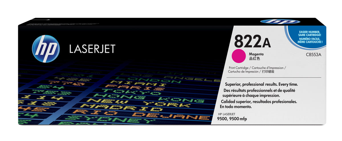 HP C8553A (822A) Magenta Original Toner Cartridge - Cartouches Certifiees