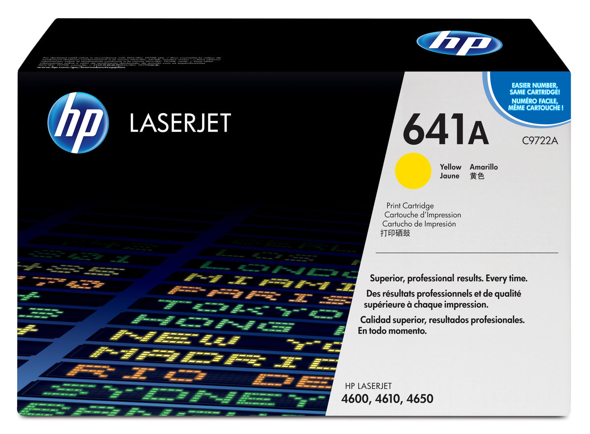 HP C9722A (641A) Yellow Original Toner Cartridge - Cartouches Certifiees