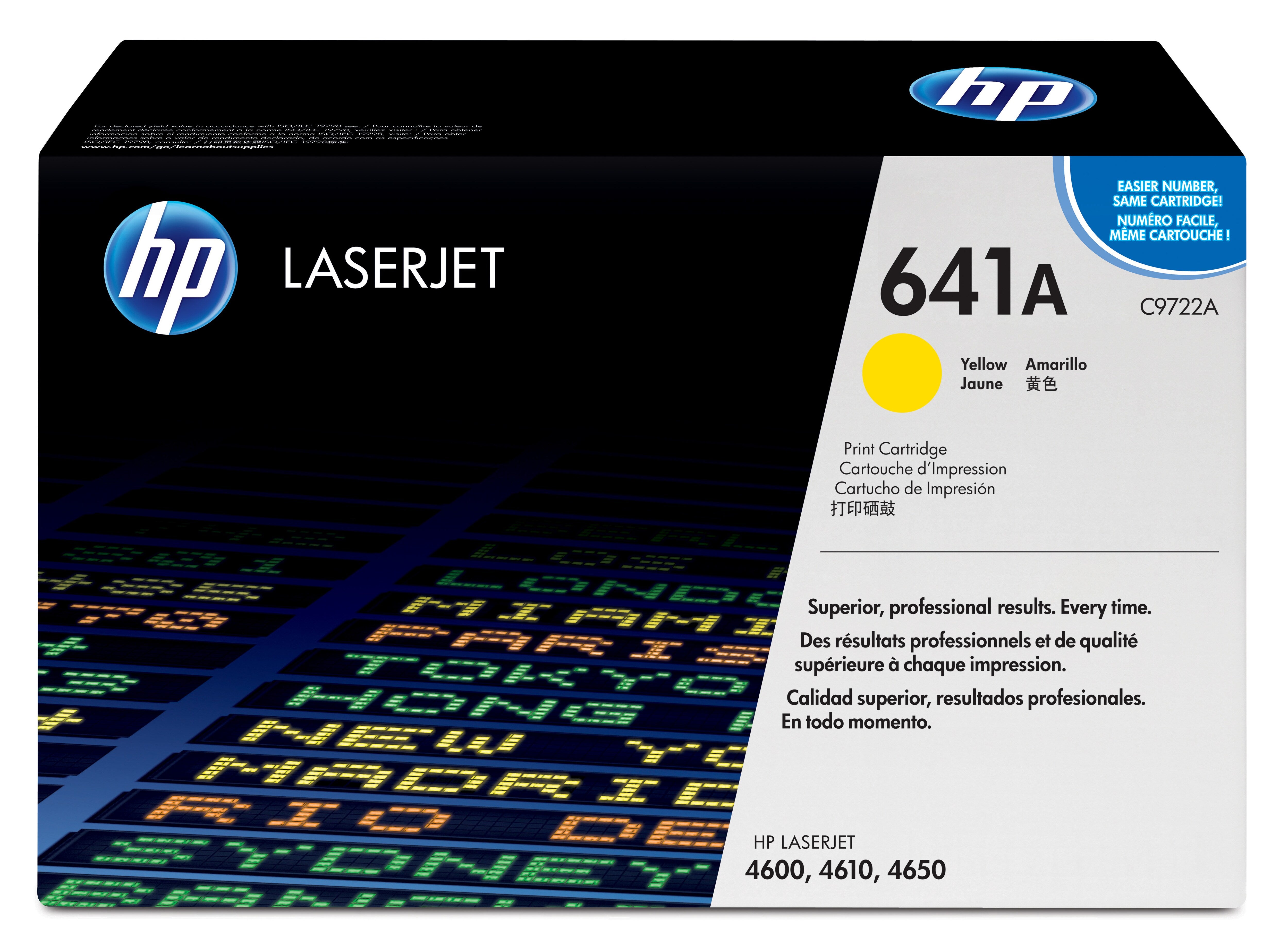 HP C9722A (641A) Yellow Original Toner Cartridge - Cartouches Certifiees
