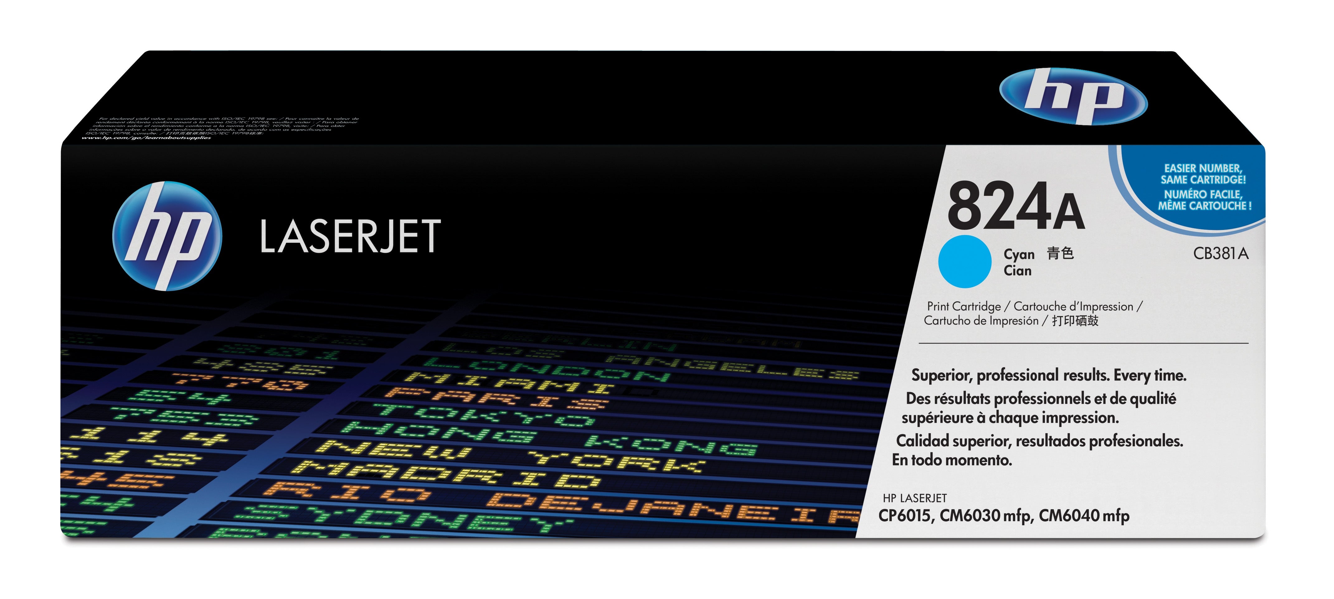 HP CB381A (824A) Cyan Original Toner Cartridge - Cartouches Certifiees