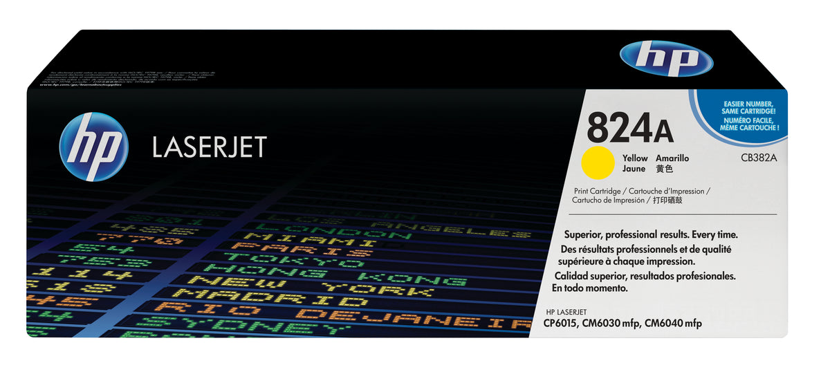 HP CB382A (824A) Yellow Original Toner Cartridge - Cartouches Certifiees