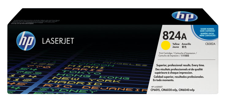 HP CB382A (824A) Yellow Original Toner Cartridge - Cartouches Certifiees