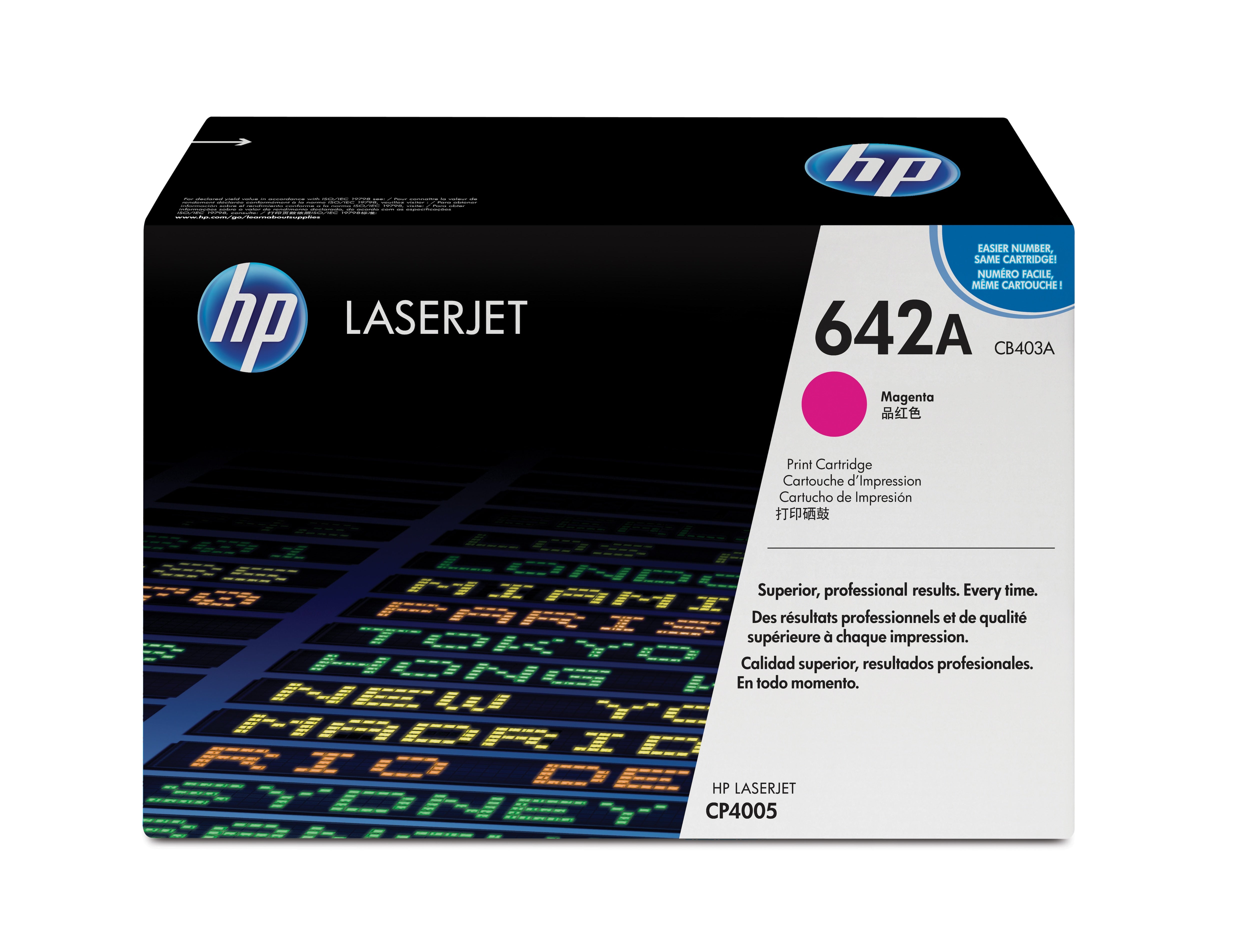 HP CB403A (642A) Magenta Original Toner Cartridge - Cartouches Certifiees