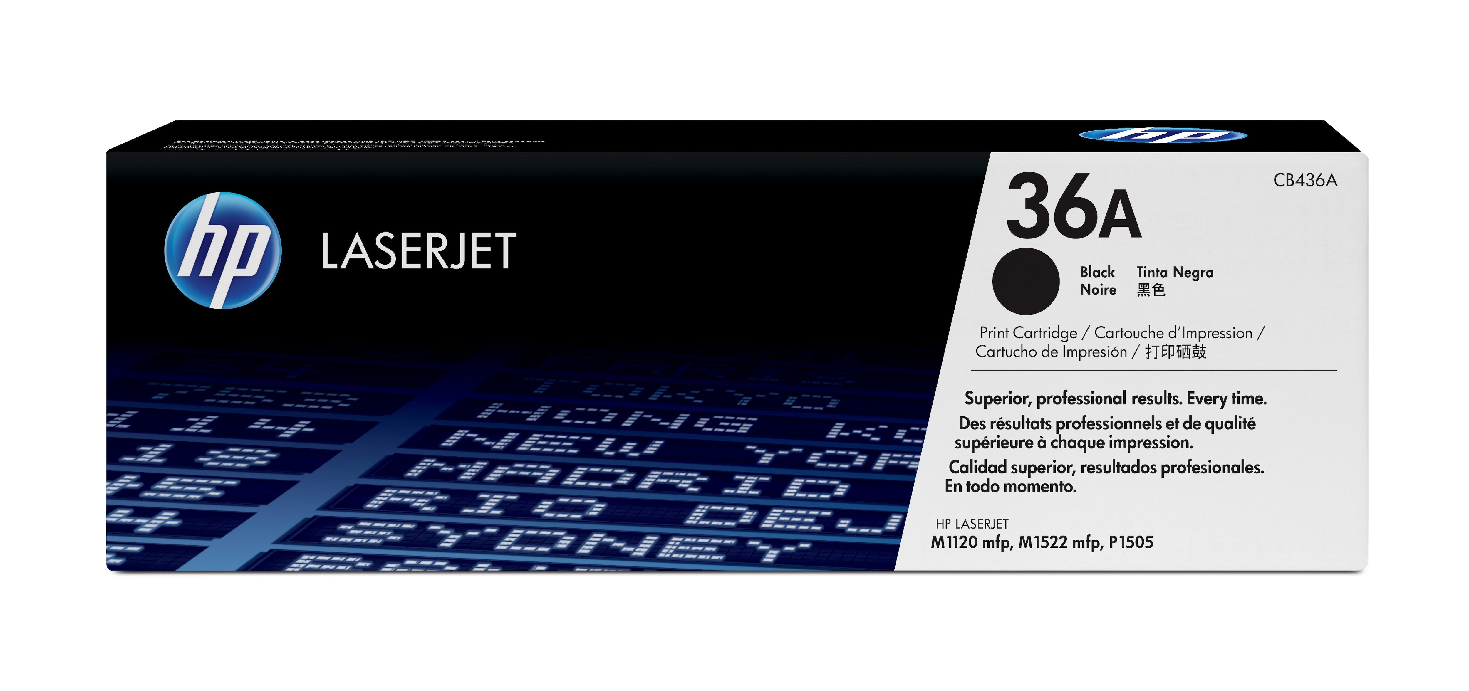HP CB436A (36A) Black Original Toner Cartridge - Cartouches Certifiees