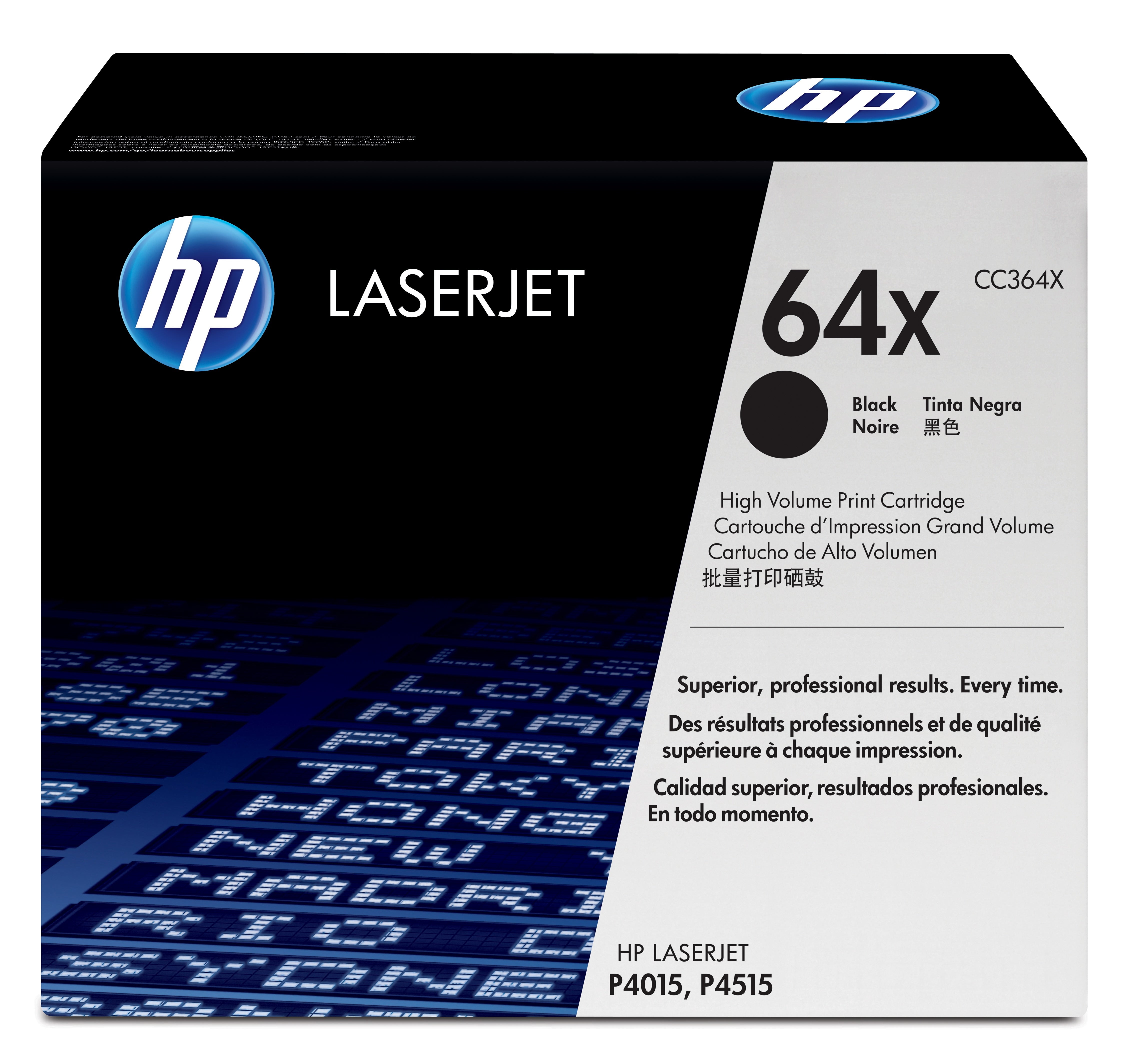 HP CC364X (64X) Black Original Toner Cartridge - Cartouches Certifiees