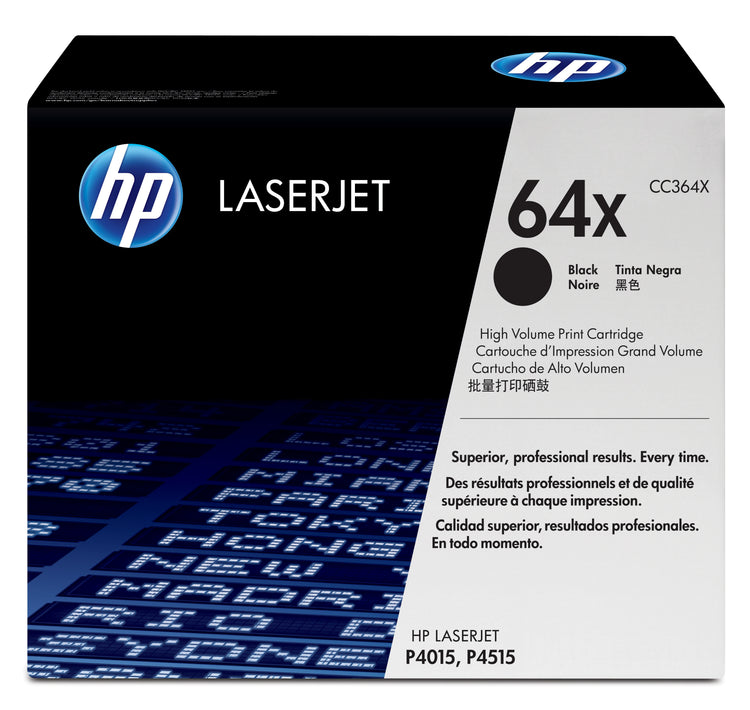 HP CC364X (64X) Black Original Toner Cartridge - Cartouches Certifiees