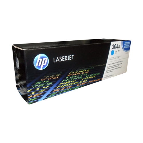 HP CC531A (304A) Cyan Original Toner Cartridge - Cartouches Certifiees