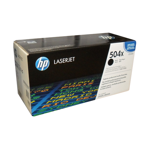 HP CE250X (504X) Black Original Toner Cartridge - Cartouches Certifiees