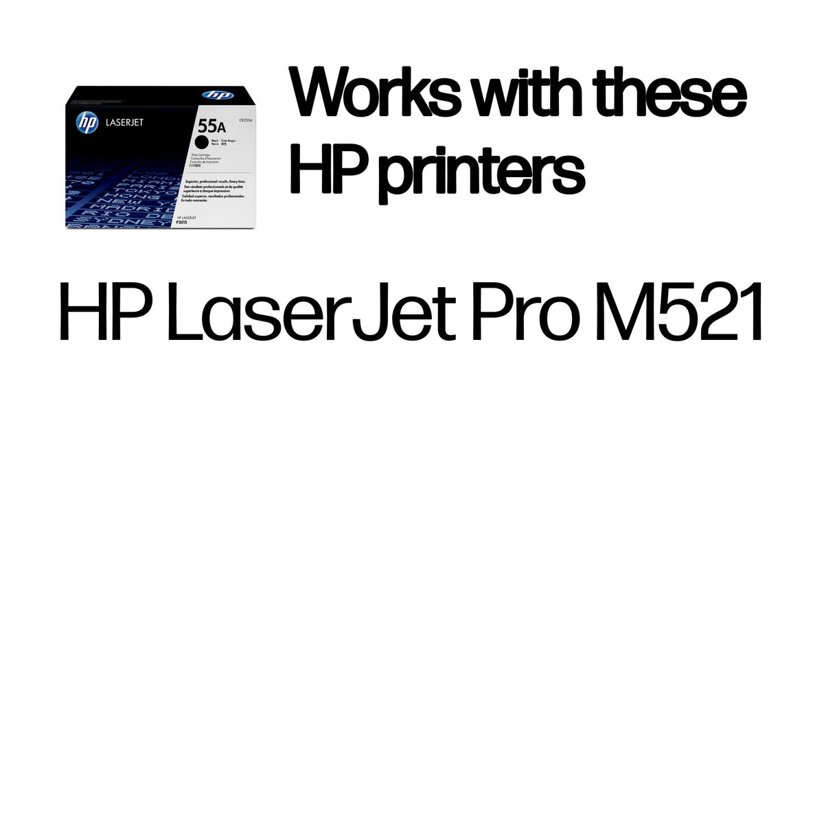 HP CE255A (55A) Black Original Toner Cartridge - Cartouches Certifiees
