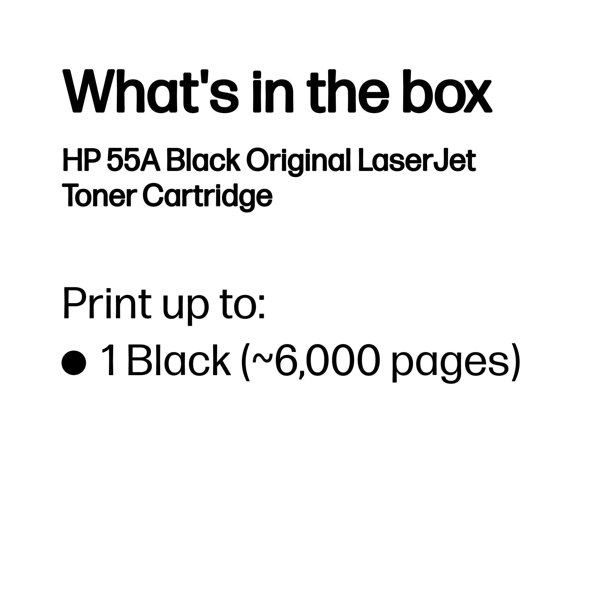HP CE255A (55A) Black Original Toner Cartridge - Cartouches Certifiees