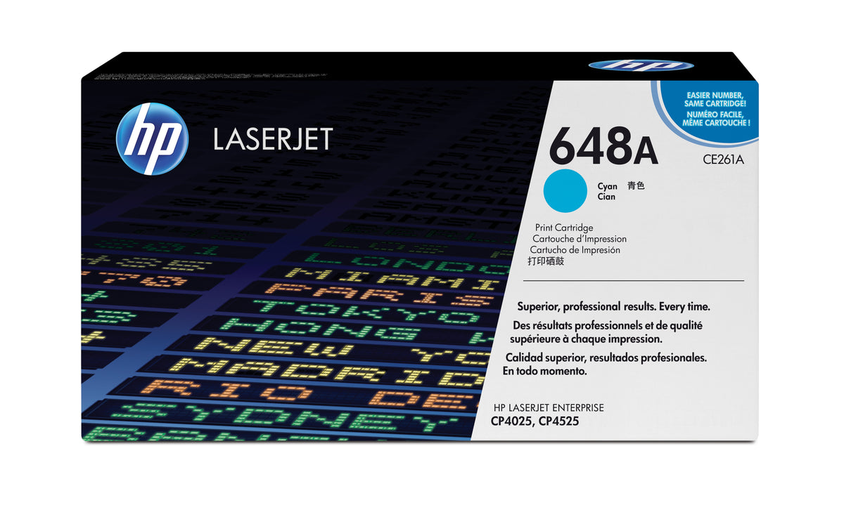 HP CE261A (648A) Cyan Original Toner Cartridge - Cartouches Certifiees
