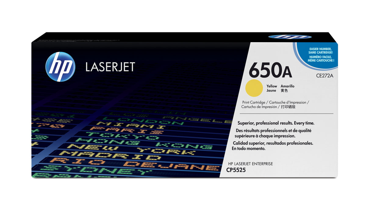 HP CE272A (650A) Yellow Original Toner Cartridge - Cartouches Certifiees