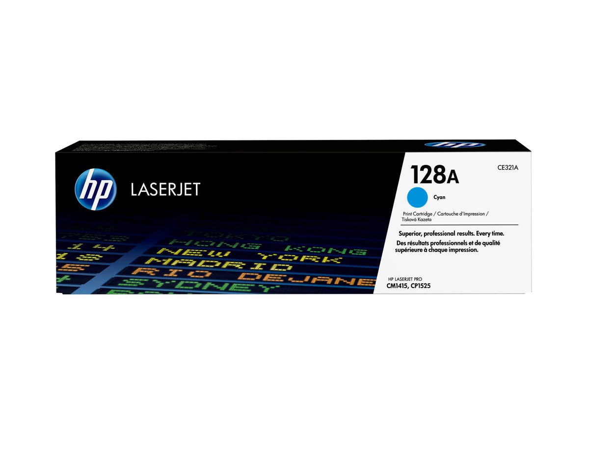 HP CE321A (128A) Cyan Original Toner Cartridge - Cartouches Certifiees