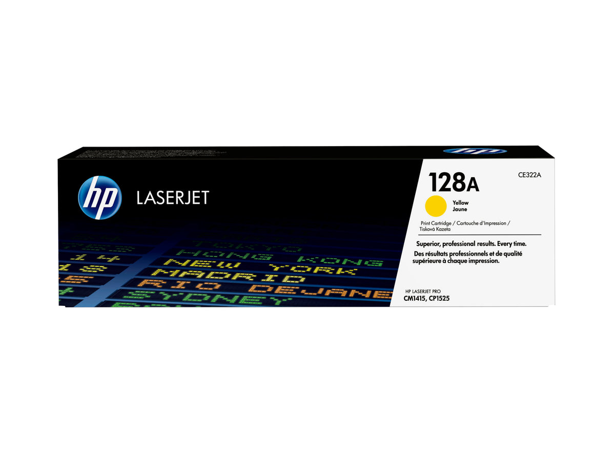 HP CE322A (128A) Yellow Original Toner Cartridge - Cartouches Certifiees