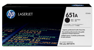 HP CE340A (651A) Black Original Toner Cartridge - Cartouches Certifiees