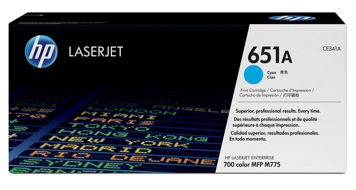 HP CE341A (651A) Cyan Original Toner Cartridge - Cartouches Certifiees