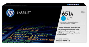 HP CE341A (651A) Cyan Original Toner Cartridge - Cartouches Certifiees