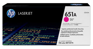 HP CE343A (651A) Magenta Original Toner Cartridge - Cartouches Certifiees