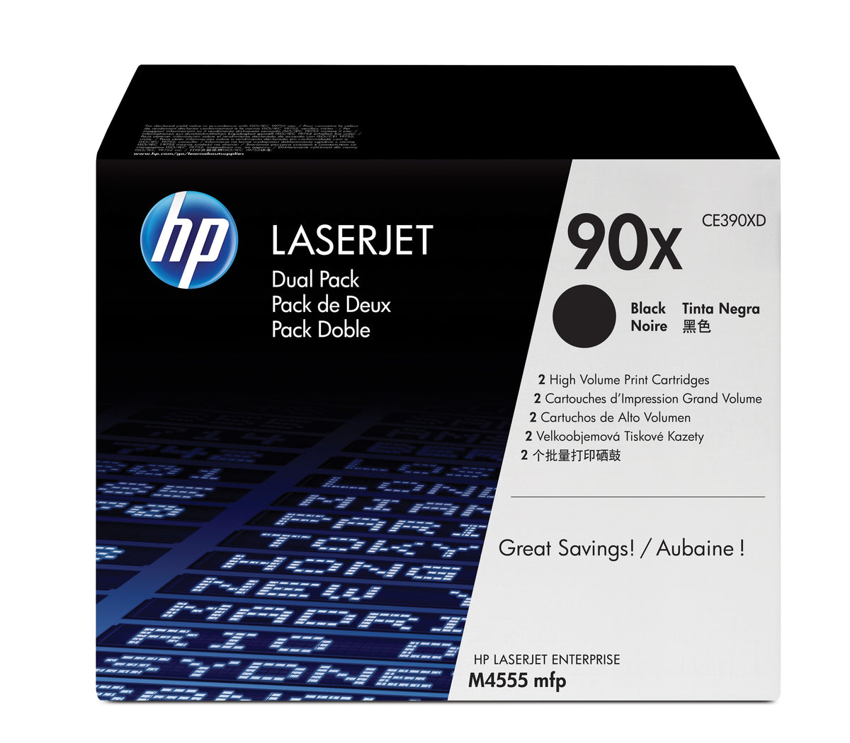 HP CE390XD (90XD) Black Original Toner Cartridge - Cartouches Certifiees