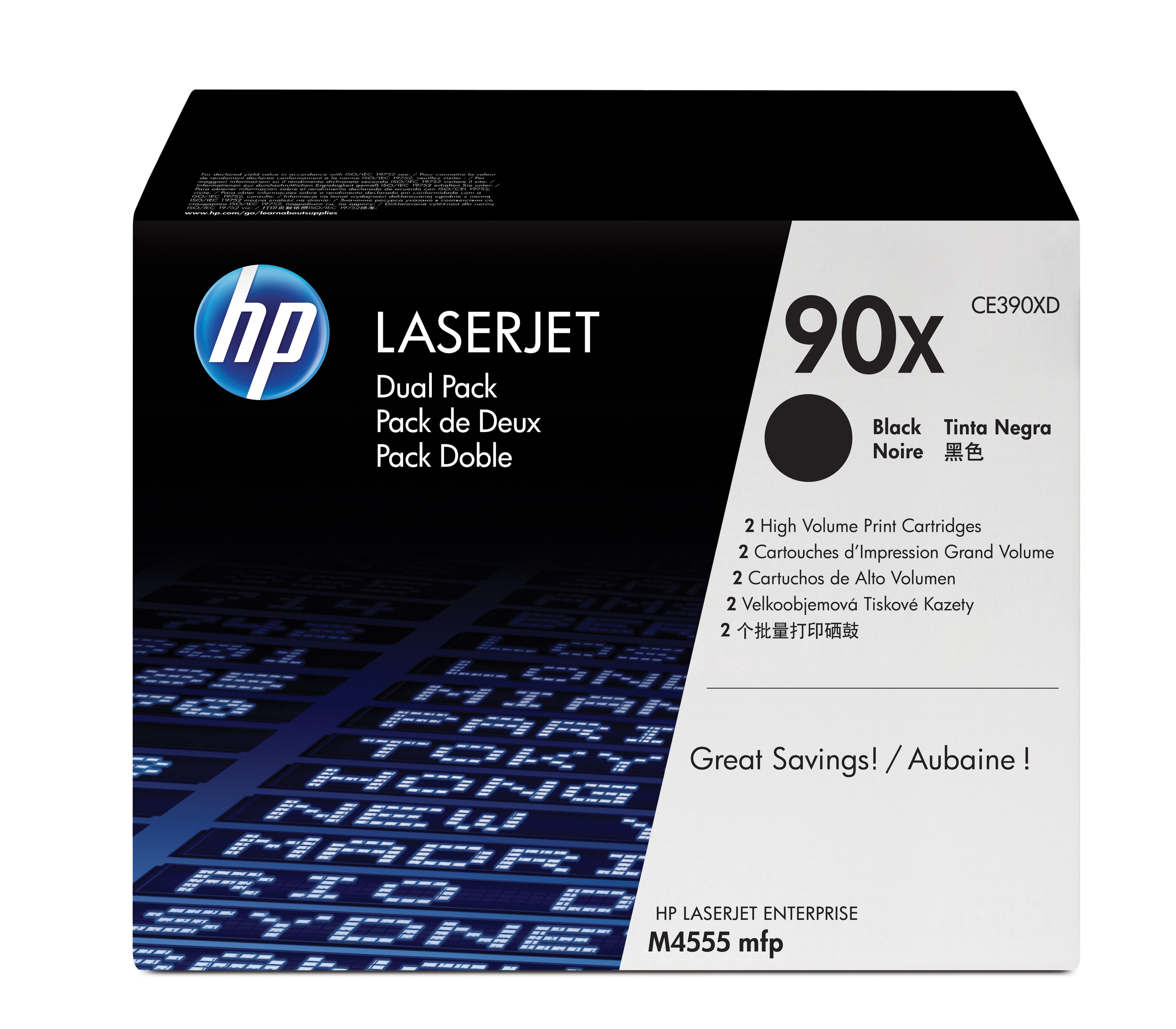 HP CE390XD (90XD) Black Original Toner Cartridge - Cartouches Certifiees