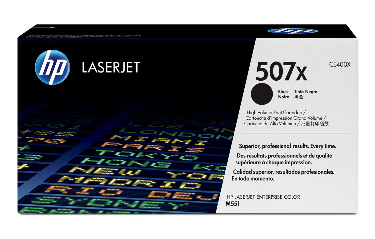 HP CE400X (507X) Black Original Toner Cartridge - Cartouches Certifiees
