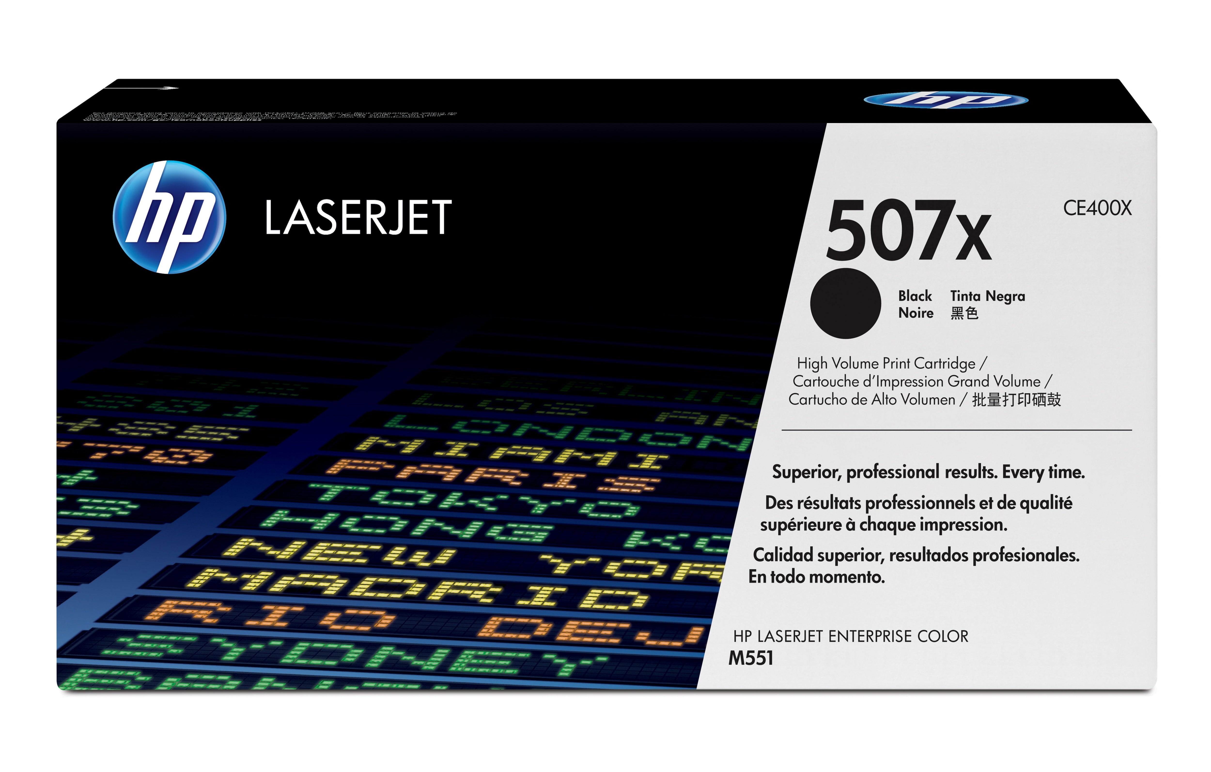 HP CE400X (507X) Black Original Toner Cartridge - Cartouches Certifiees