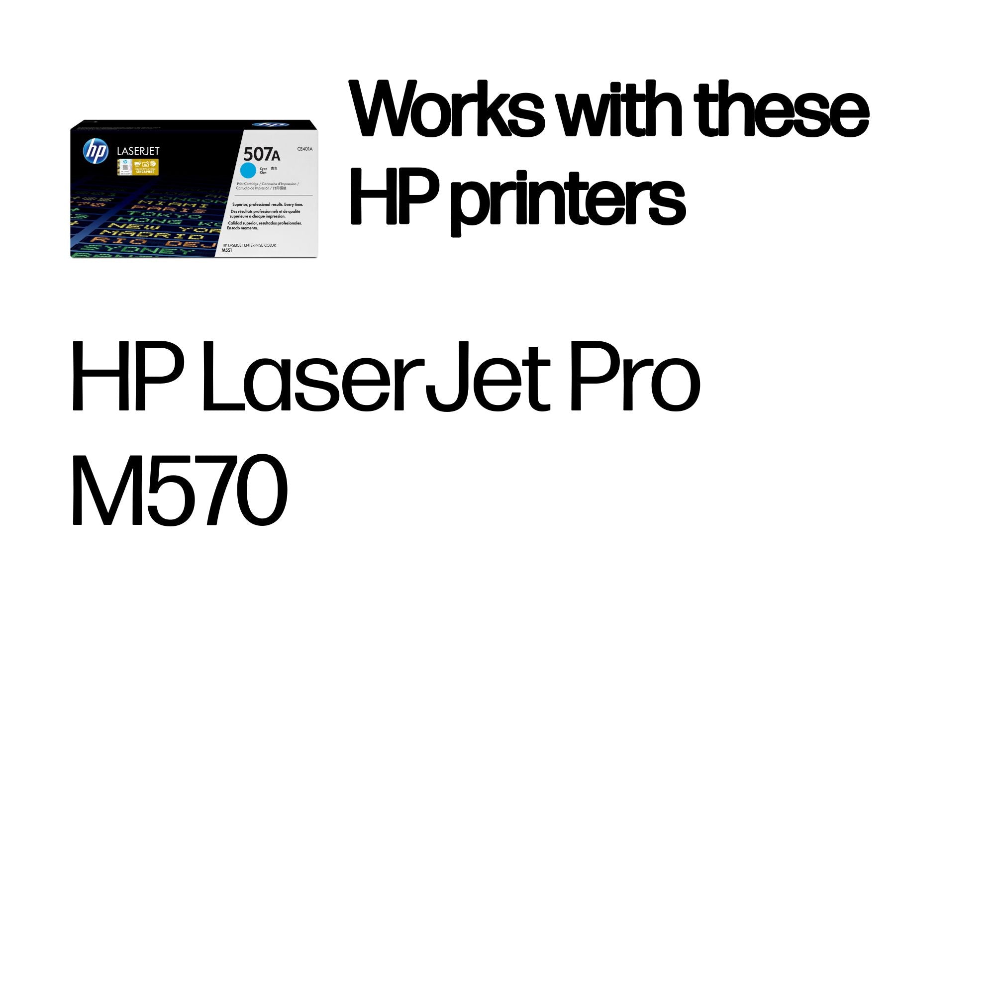 HP CE401A (507A) Cyan Original Toner Cartridge - Cartouches Certifiees