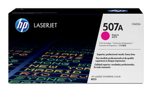 HP CE403A (507A) Magenta Original Toner Cartridge - Cartouches Certifiees