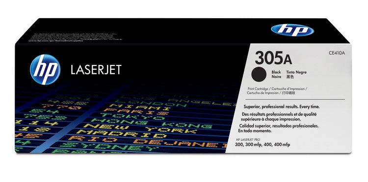 HP CE410A (305A) Black Original Toner Cartridge - Cartouches Certifiees