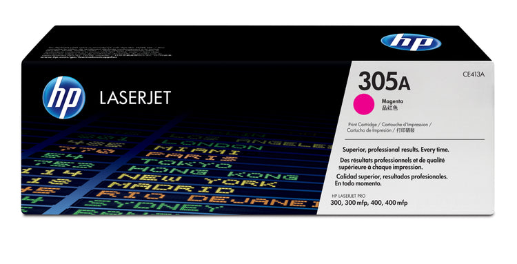 HP CE413A (305A) Magenta Original Toner Cartridge - Cartouches Certifiees