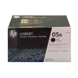 HP CE505D (05A) 2 Pack Black Original Toner Cartridge - Cartouches Certifiees