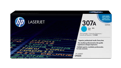 HP CE741A (307A) Cyan Original Toner Cartridge - Cartouches Certifiees