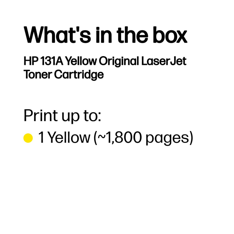 HP CF212A (131A) Yellow Original Toner Cartridge - Cartouches Certifiees