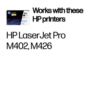 HP CF226X (26X) Black Original Toner Cartridge - Cartouches Certifiees