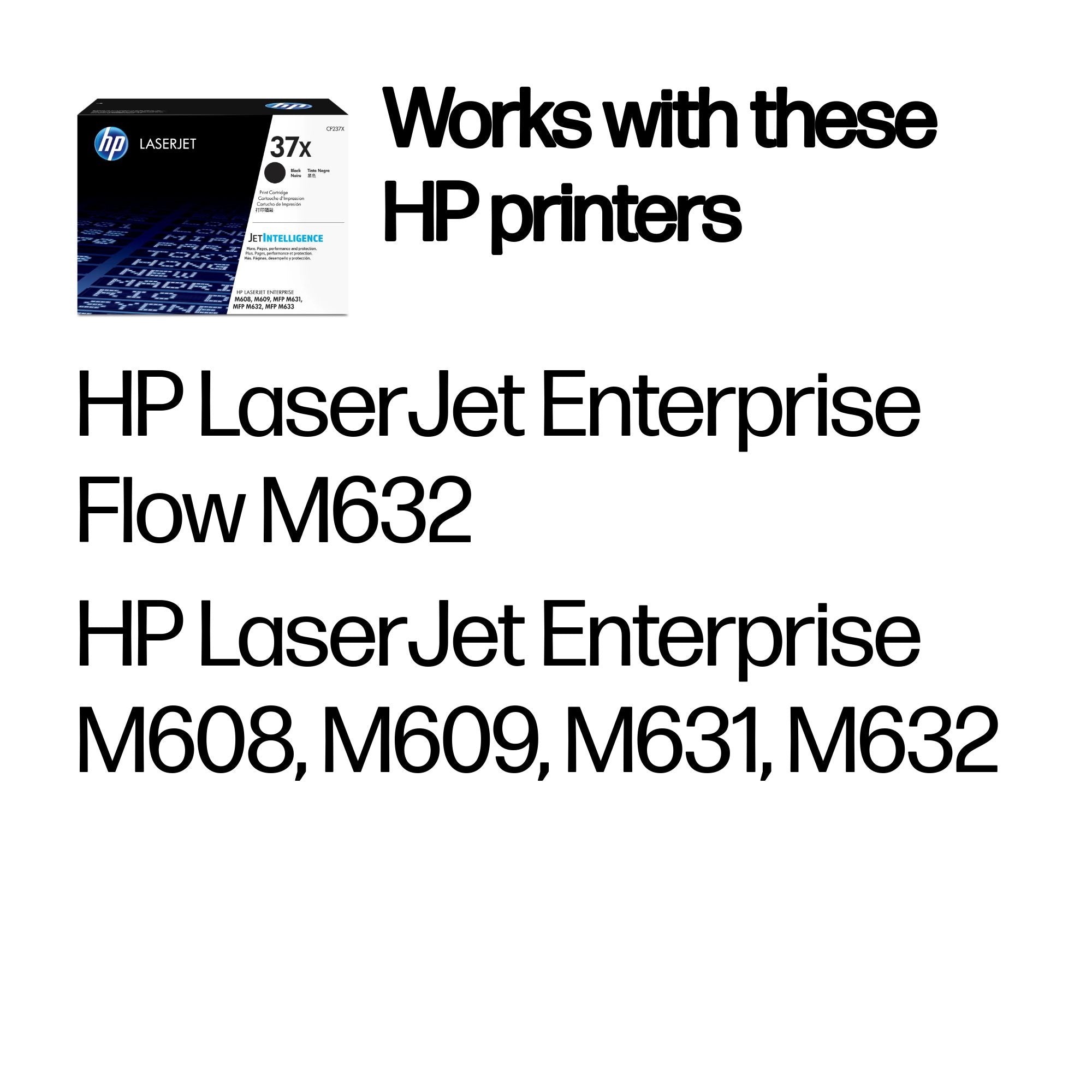 HP CF237X (37X) Black Original Toner Cartridge - Cartouches Certifiees