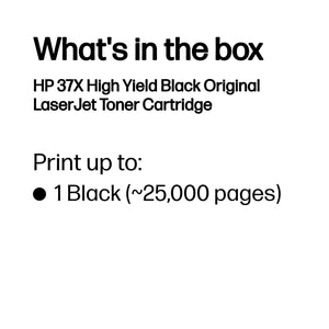 HP CF237X (37X) Black Original Toner Cartridge - Cartouches Certifiees