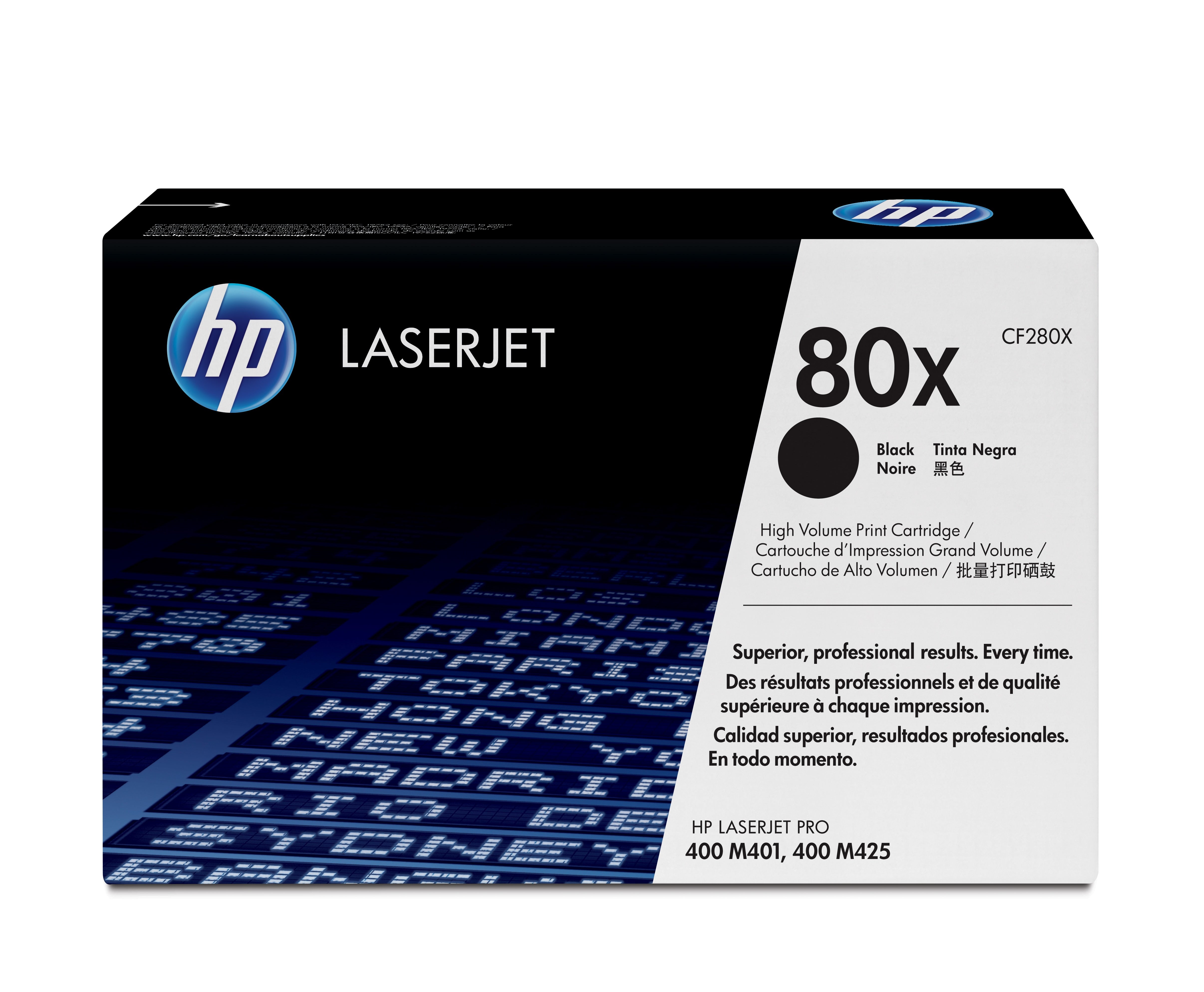 HP CF280X (80X) Black Original Toner Cartridge - Cartouches Certifiees