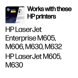 HP CF281X (81X) Black Original Toner Cartridge - Cartouches Certifiees