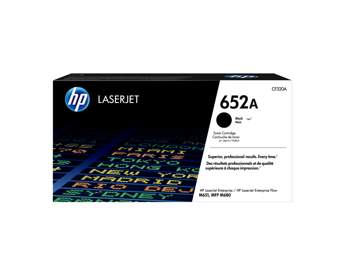 HP CF320A (652A) Black Original Toner Cartridge - Cartouches Certifiees