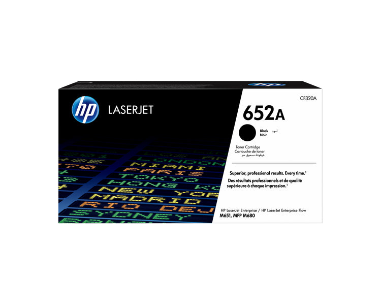 HP CF320A (652A) Black Original Toner Cartridge - Cartouches Certifiees