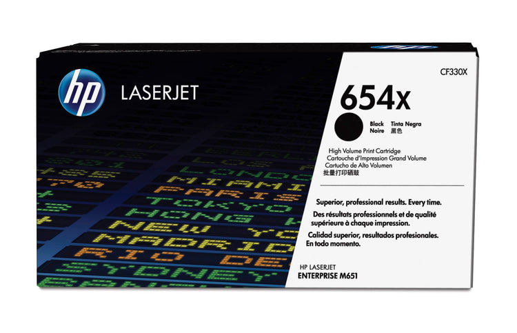 HP CF330X (654X) Black Original Toner Cartridge - Cartouches Certifiees