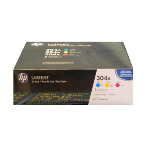 HP CF340A (304A) 3 Pack Color Original Toner Cartridge - Cartouches Certifiees