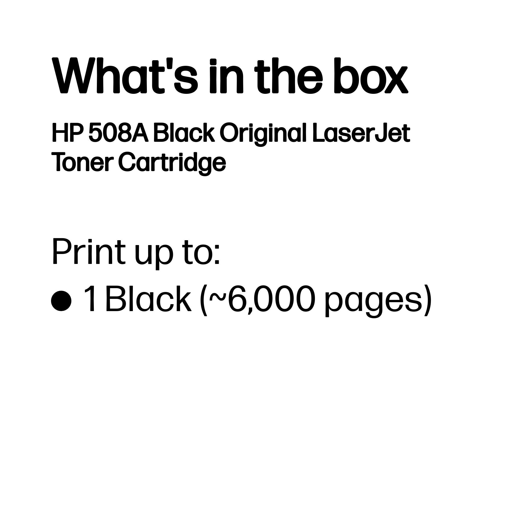 HP CF360A (508A) Black Original Toner Cartridge - Cartouches Certifiees