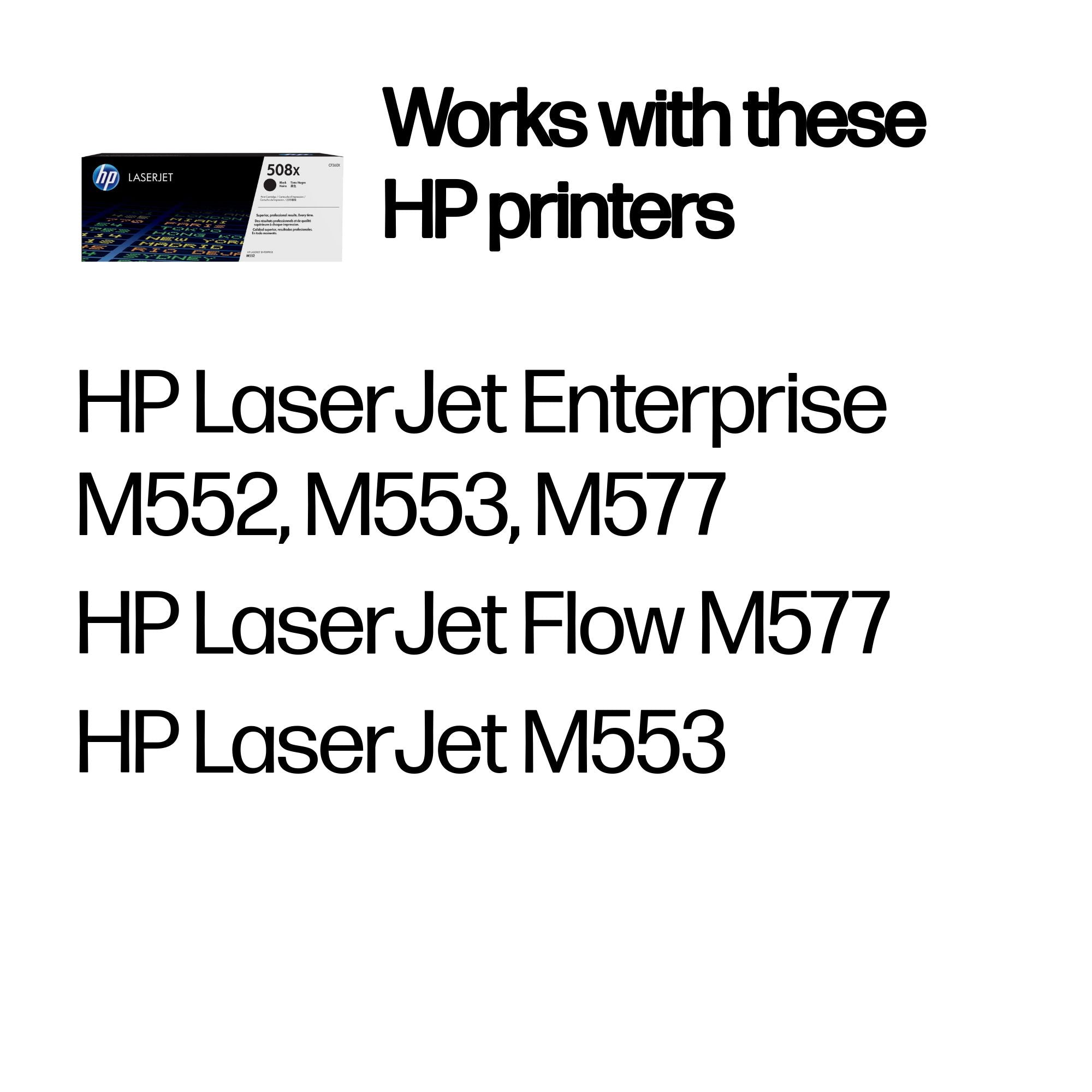 HP CF360X (508X) Black Original Toner Cartridge - Cartouches Certifiees