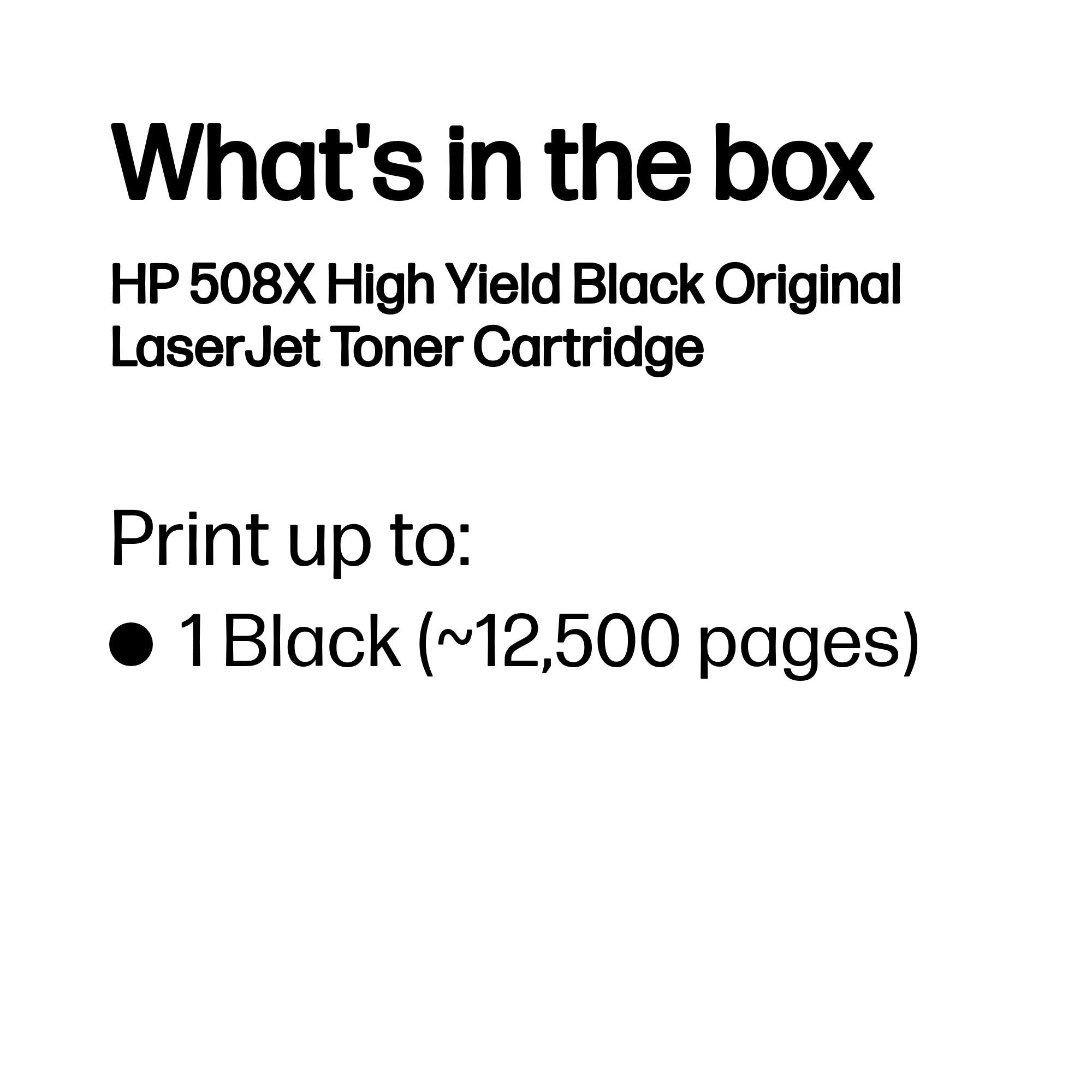 HP CF360X (508X) Black Original Toner Cartridge - Cartouches Certifiees