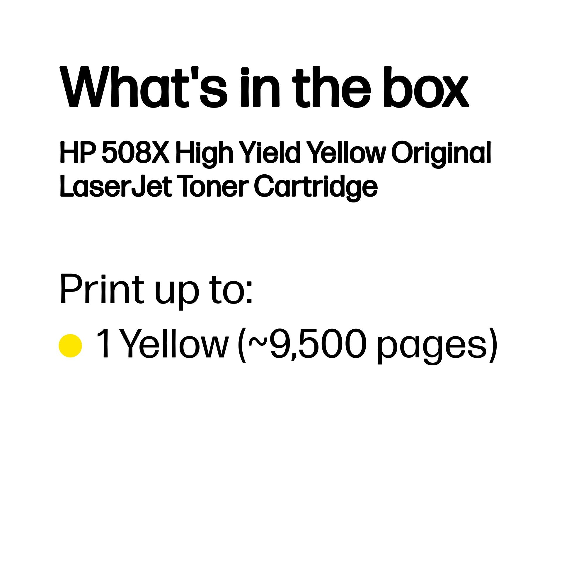 HP CF362X (508X) Yellow Original Toner Cartridge - Cartouches Certifiees
